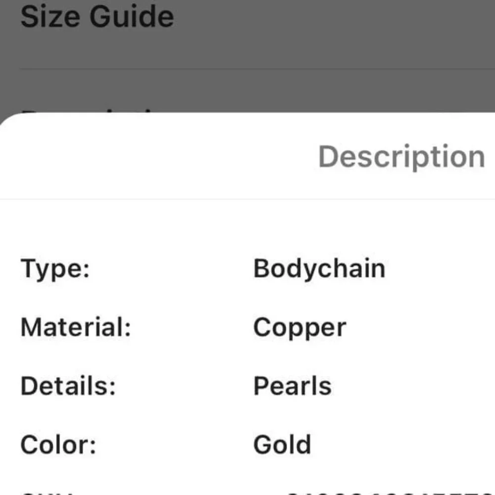 Gold Chain Pearl Waist Body Jewelry Accessory